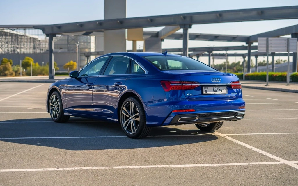 Rent a Audi A6 blue, 2024 in Dubai