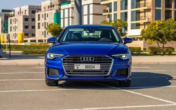 Rent a Audi A6 blue, 2024 in Dubai