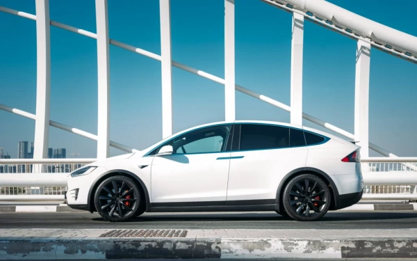 Rent a Tesla Model-X white, 2023 in Dubai