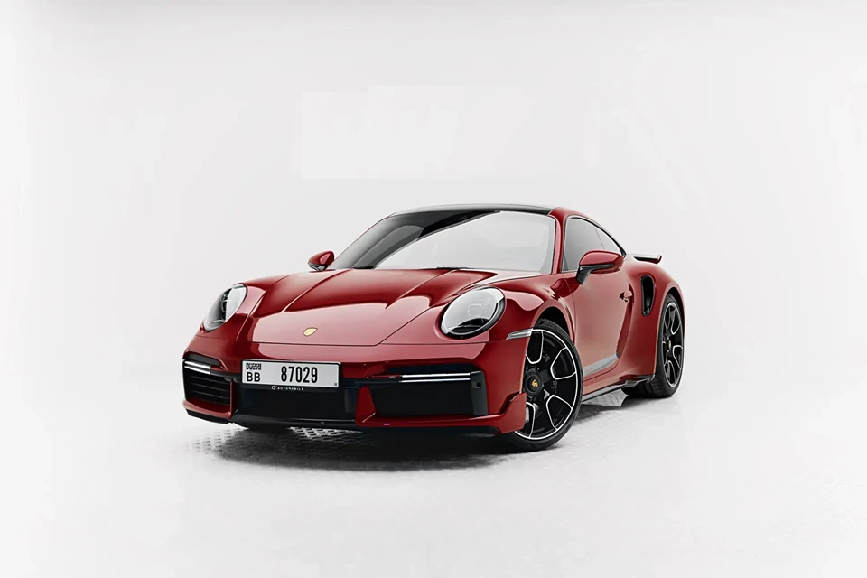 Rent a Porsche 911-Turbo-S red, 2023 in Dubai