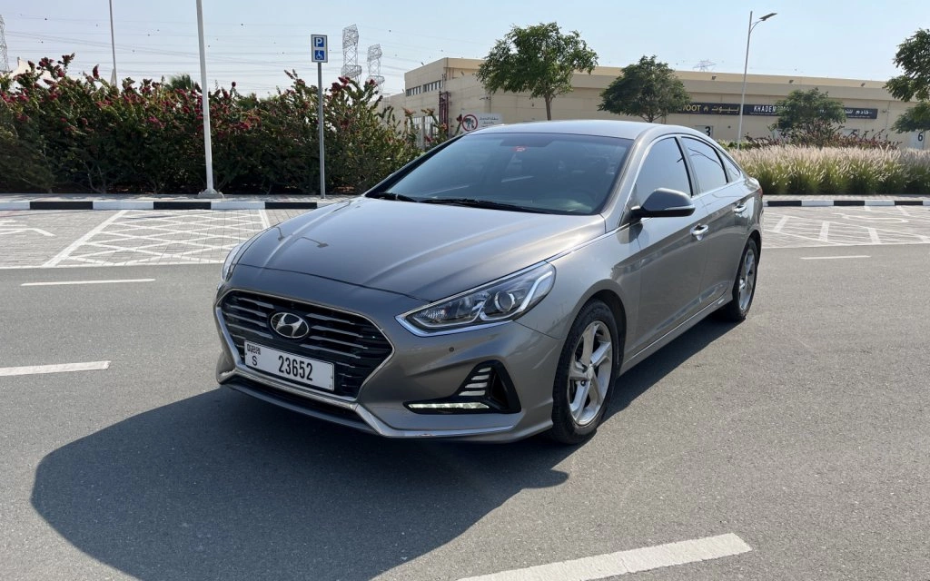 Rent a Hyundai Sonata grey, 2019 in Dubai