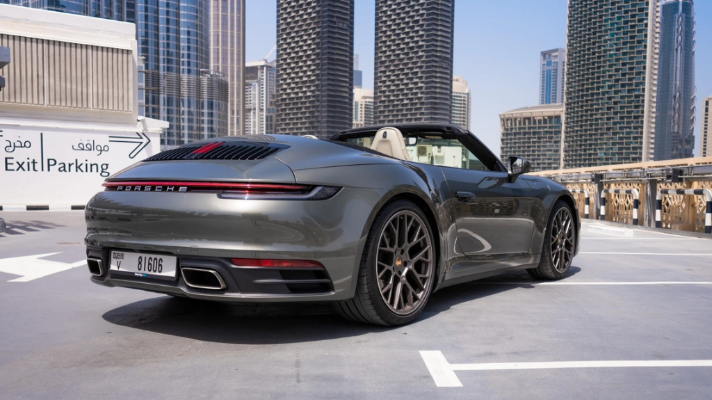Rent a Porsche 911-Carrera-Cabrio grey, 2021 in Dubai
