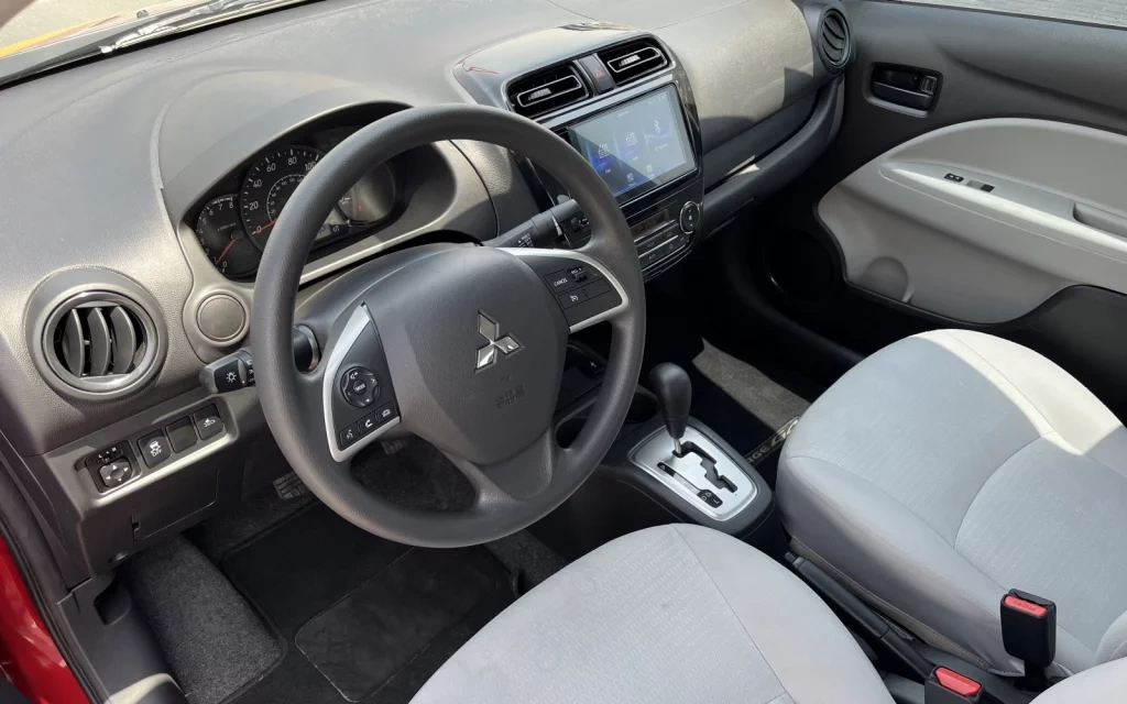 Rent a Mitsubishi Mirage cherry, 2021 in Dubai