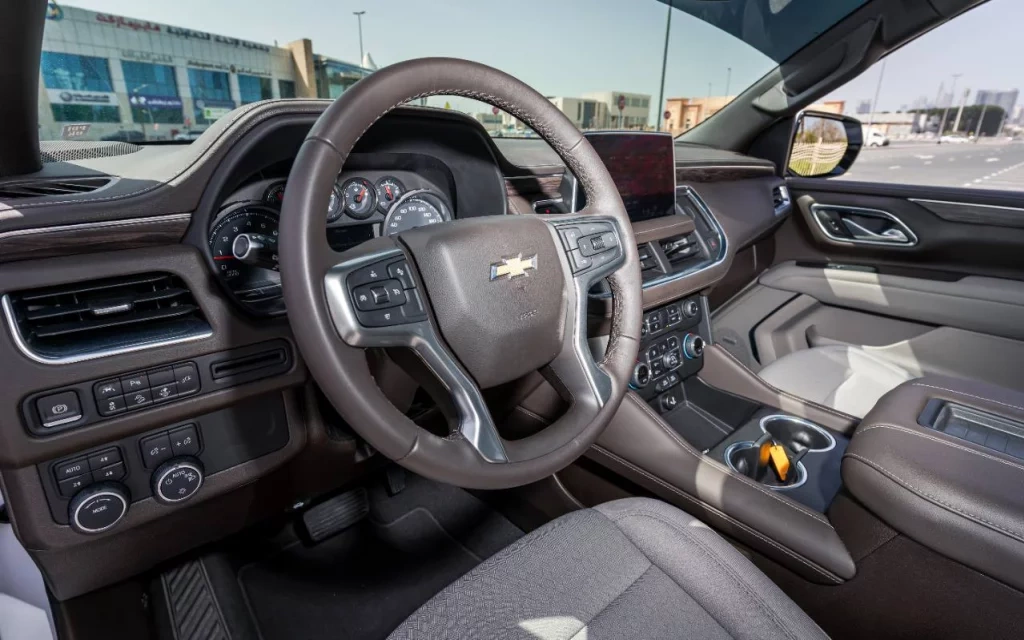 Rent a Chevrolet Tahoe white, 2021 in Dubai