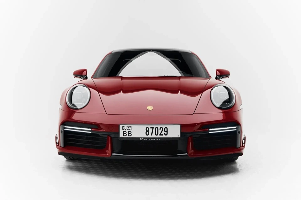 Rent a Porsche 911-Turbo-S red, 2023 in Dubai