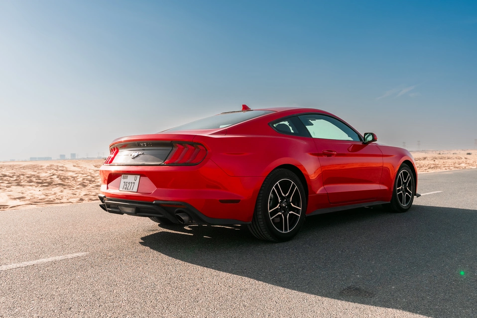 Rent a Ford Mustang red, 2022 in Dubai