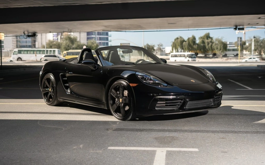 Rent a Porsche Boxster-718 black, 2021 in Dubai