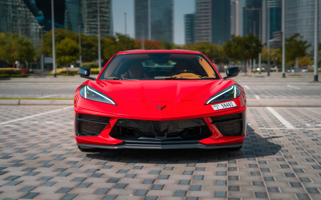 Rent a Chevrolet Corvette-C8 red, 2022 in Dubai