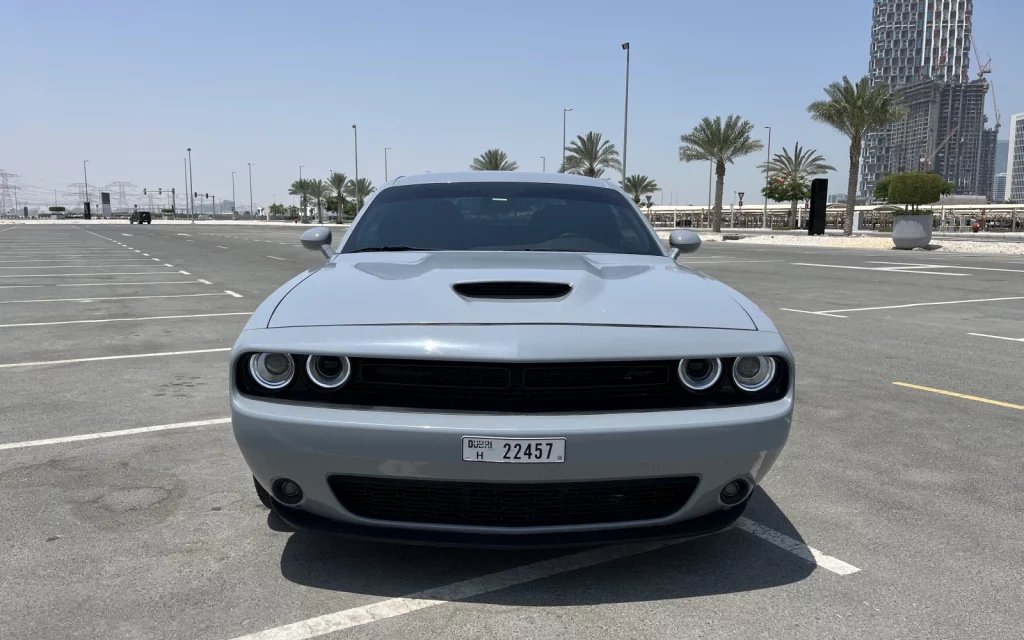 Rent a Dodge Challenger grey, 2021 in Dubai