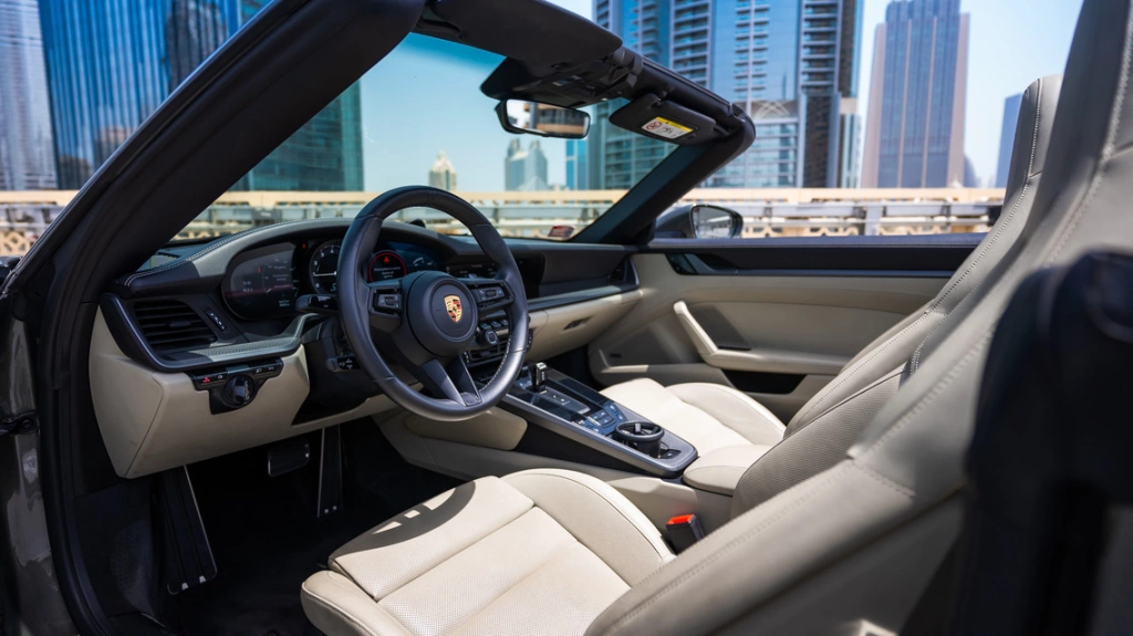 Rent a Porsche 911-Carrera-Cabrio grey, 2021 in Dubai