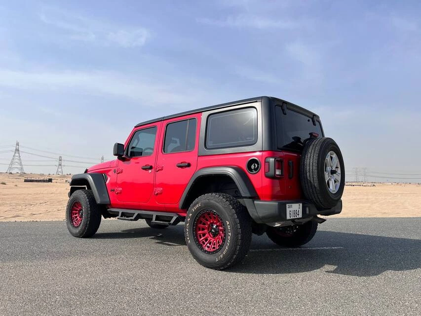 Rent a Jeep Wrangler red, 2021 in Dubai