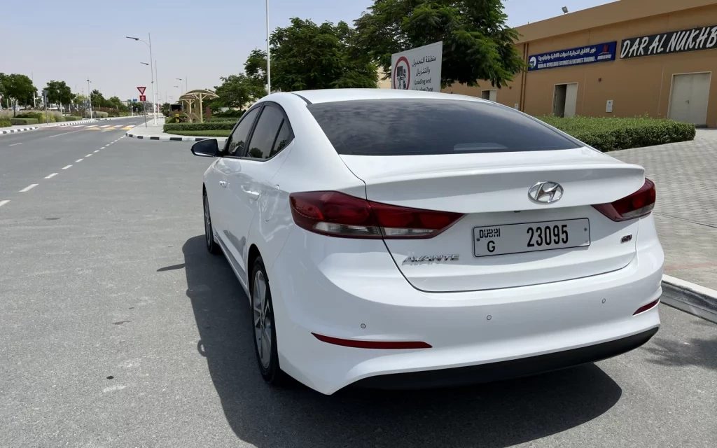 Rent a Hyundai Avante white, 2019 in Dubai