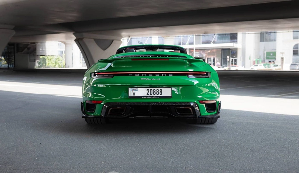 Rent a Porsche 911-Turbo-S green, 2023 in Dubai