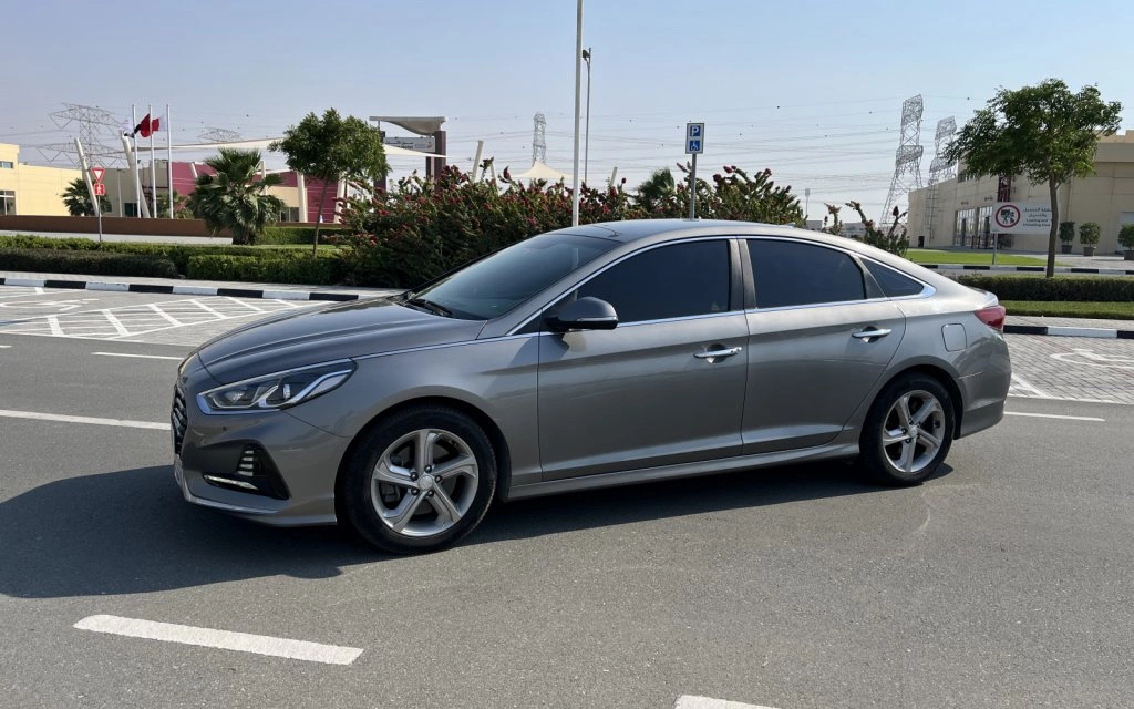 Rent a Hyundai Sonata grey, 2019 in Dubai