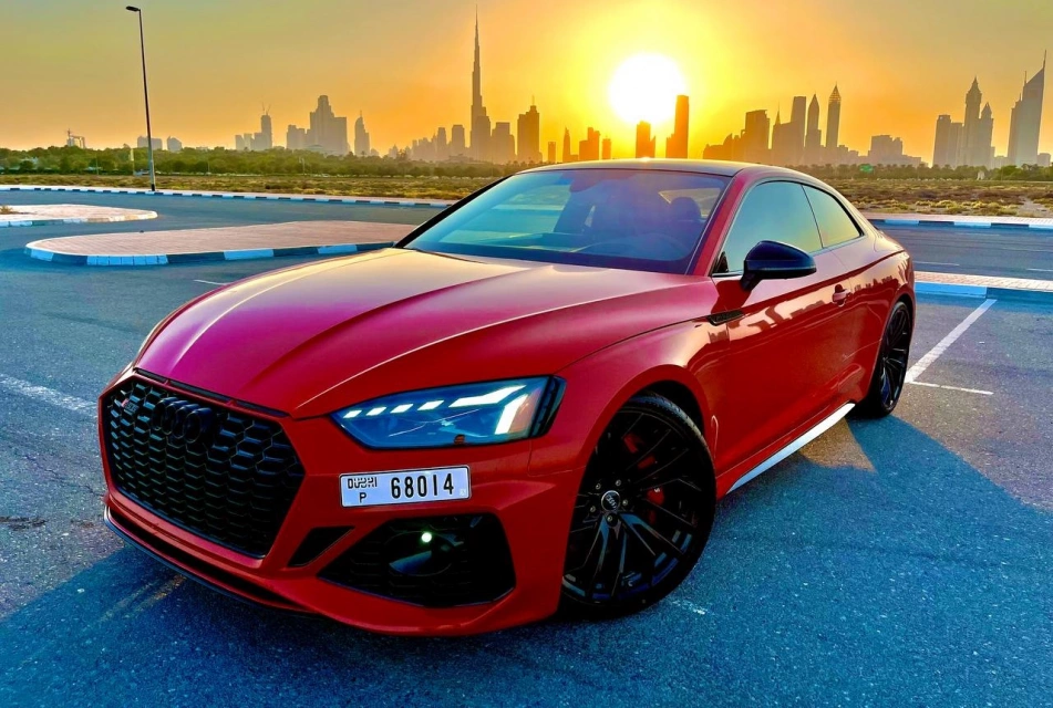 Rent a Audi RS5 red, 2021 in Dubai