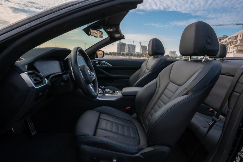 Rent a BMW 430i-Cabrio black, 2023 in Dubai