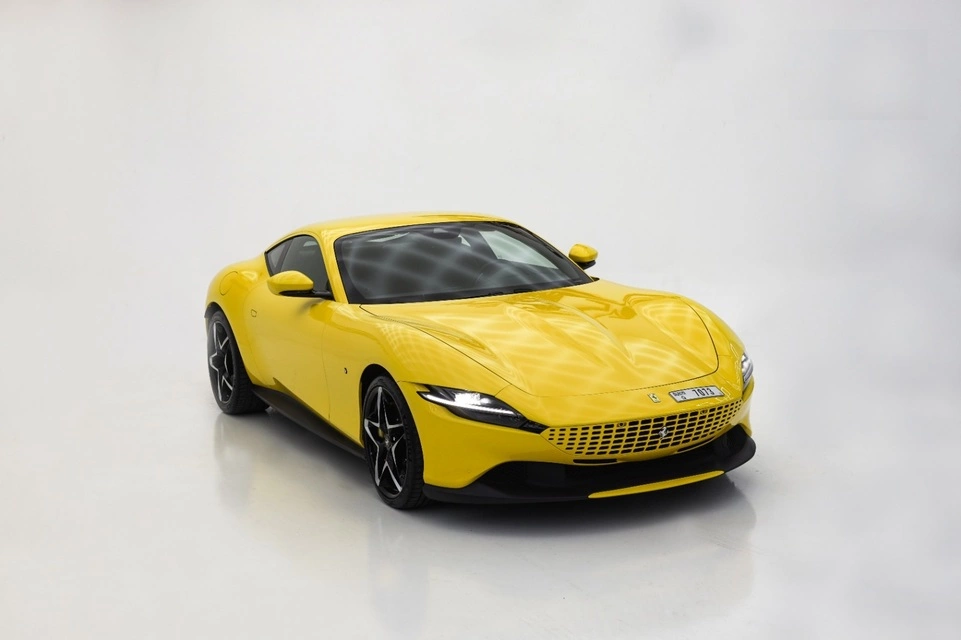 Rent a Ferrari Roma yellow, 2023 in Dubai