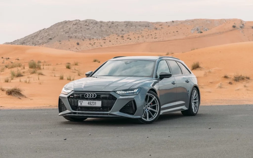 Rent a Audi RS6 grey-blue, 2023 in Dubai