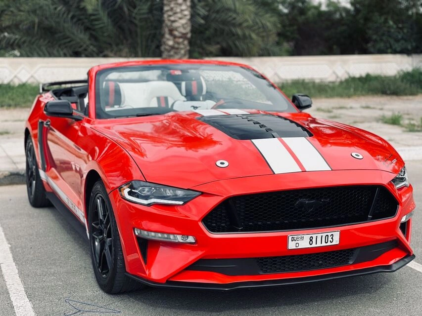 Rent a Ford Mustang-Cabrio red, 2020 in Dubai
