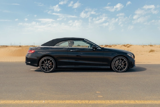 Rent a Mercedes C300-Cabrio black, 2020 in Dubai