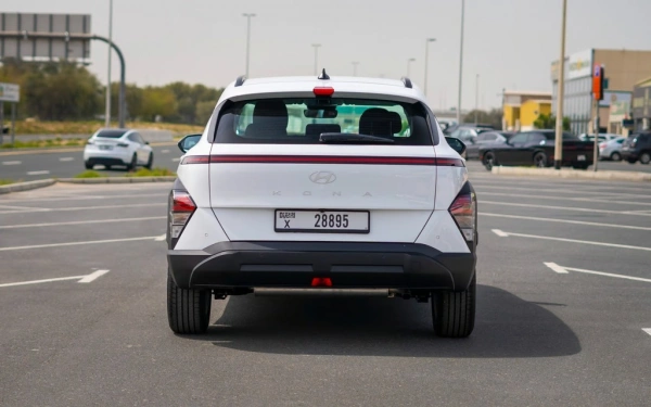 Rent a Hyundai Kona white, 2024 in Dubai