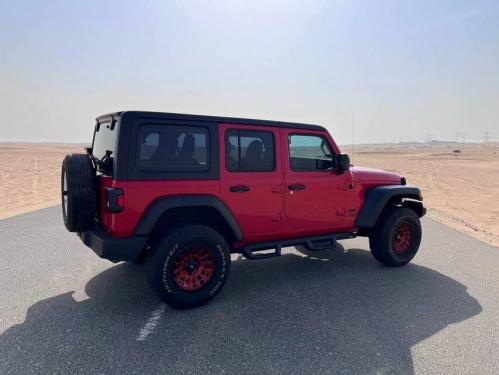 Rent a Jeep Wrangler red, 2021 in Dubai