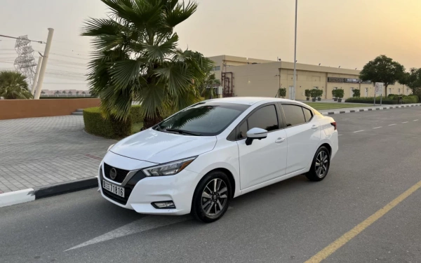 Rent a Nissan Sunny white, 2021 in Dubai