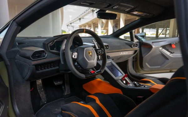 Rent a Lamborghini Huracan-STO green, 2023 in Dubai