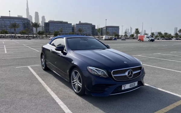 Rent a Mercedes E450-Cabrio dark-blue, 2021 in Dubai
