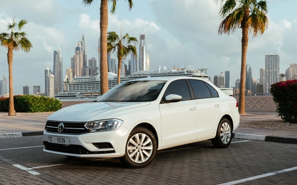 Rent a Volkswagen Bora white, 2023 in Dubai