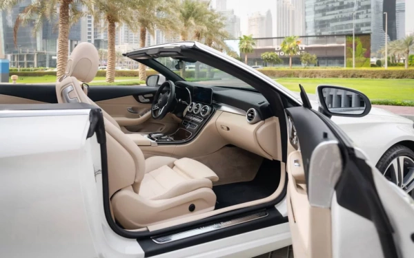 Rent a Mercedes C300-Cabrio white, 2020 in Dubai