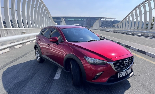 Rent a Mazda CX3 red, 2023 in Dubai