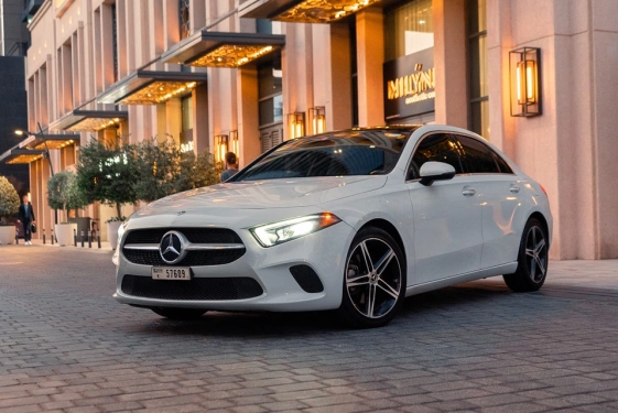 Rent a Mercedes A220-AMG white, 2020 in Dubai