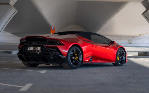 Rent a Lamborghini Evo-Spyder maroon, 2023 in Dubai