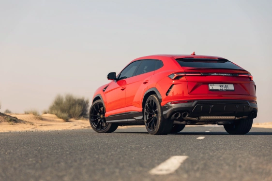 Rent a Lamborghini Urus red, 2022 in Dubai
