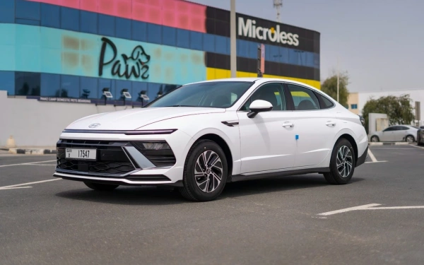 Rent a Hyundai Sonata white, 2024 in Dubai