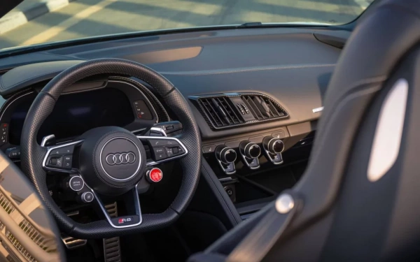 Rent a Audi R8-V10-Spyder white, 2021 in Dubai