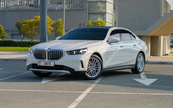 Rent a BMW BMW-520i white, 2024 in Dubai