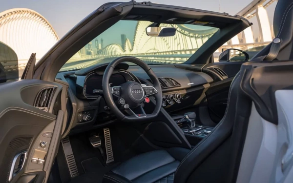 Rent a Audi R8-V10-Spyder white, 2021 in Dubai