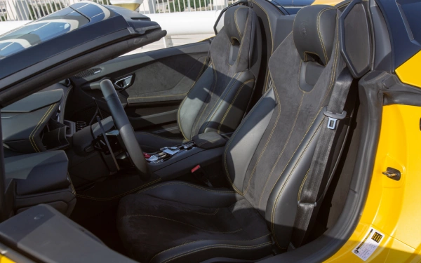 Rent a Lamborghini Huracan-Spyder yellow, 2021 in Dubai