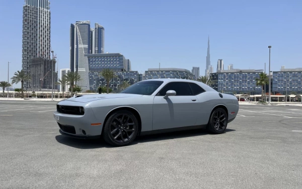 Rent a Dodge Challenger grey, 2021 in Dubai