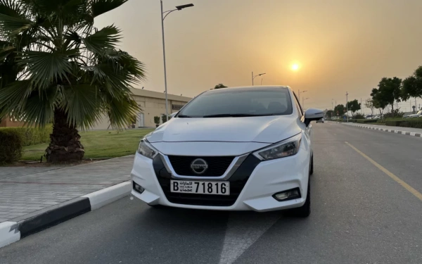 Rent a Nissan Sunny white, 2021 in Dubai