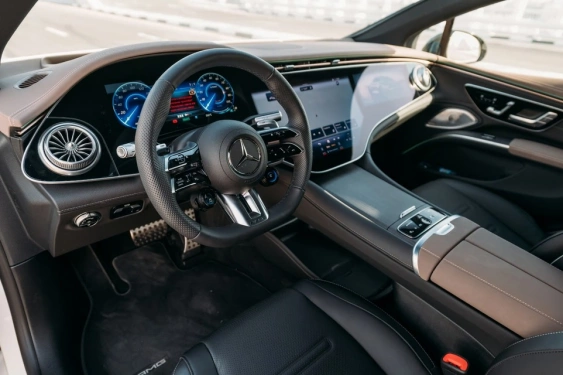 Rent a Mercedes EQS-53-AMG white, 2023 in Dubai