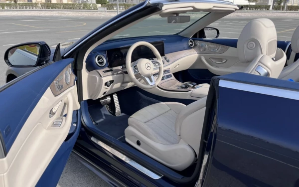 Rent a Mercedes E450-Cabrio dark-blue, 2021 in Dubai