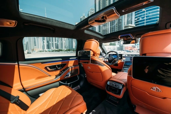 Rent a Mercedes Maybach-S580 black, 2023 in Dubai