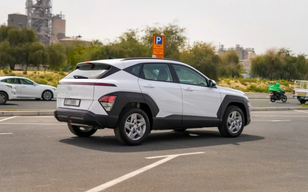 Rent a Hyundai Kona white, 2024 in Dubai