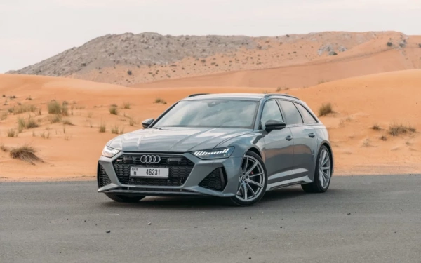 Rent a Audi RS6 grey-blue, 2023 in Dubai