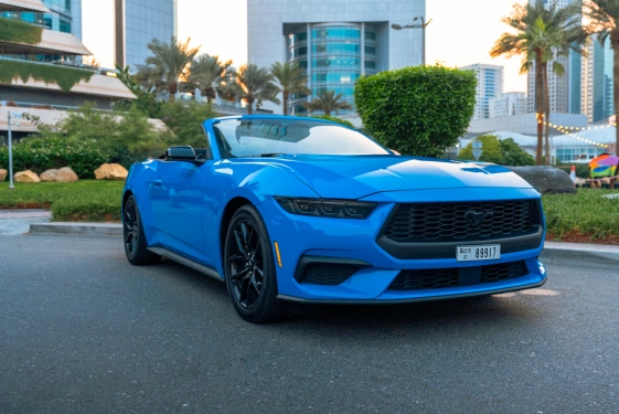 Аренда Форд Мустанг-Кабриолет синий, 2024 в Дубае